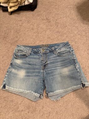 Arizona Jean Company Faded Light Blue Denim Cutoff Shorts